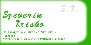 szeverin krisko business card